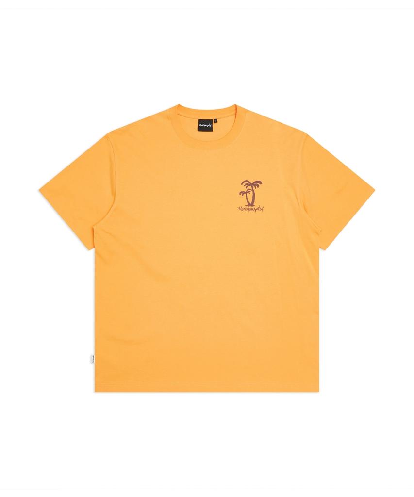 Mark Gonzales California Palm Tree Short Sleeve T-Shirt - Vintage Orange