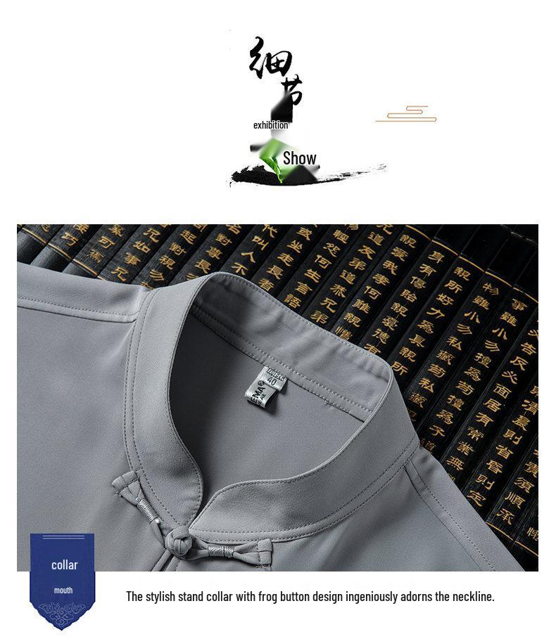 Men's Summer Tang Suit Set: Casual, Loose, Lightweight, Chinese Style for Middle-Aged & Elderly