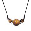 Náhrdelník s přívěskem Tygří oko a Ametystový obsidián, 16MM