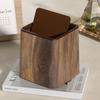 Chinese Retro Wooden Look Desktop Trash Can Large Capacity for Home Kitchen Bathroom Living Room