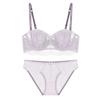 French sexy lace underwear women's half cup strapless non-slip back underwear large chest small large size bra