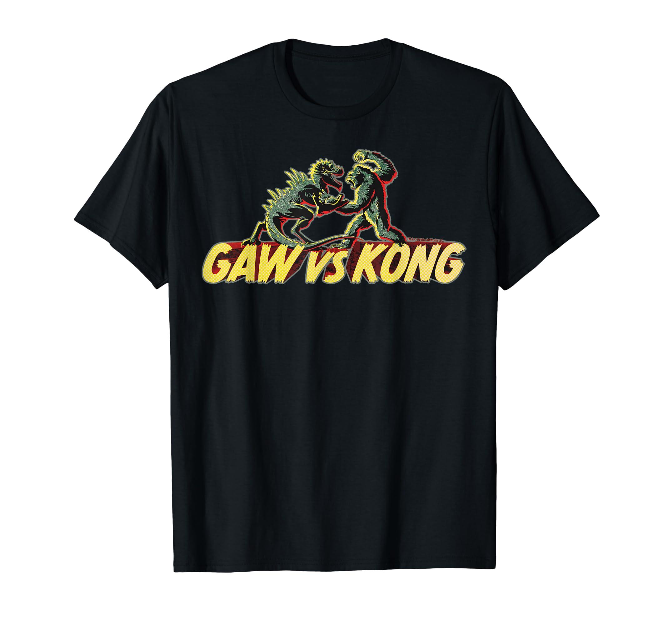 King Kong Skull Island Vs Gaw MonsterVerse Mash Otaku Stencil T-Shirt