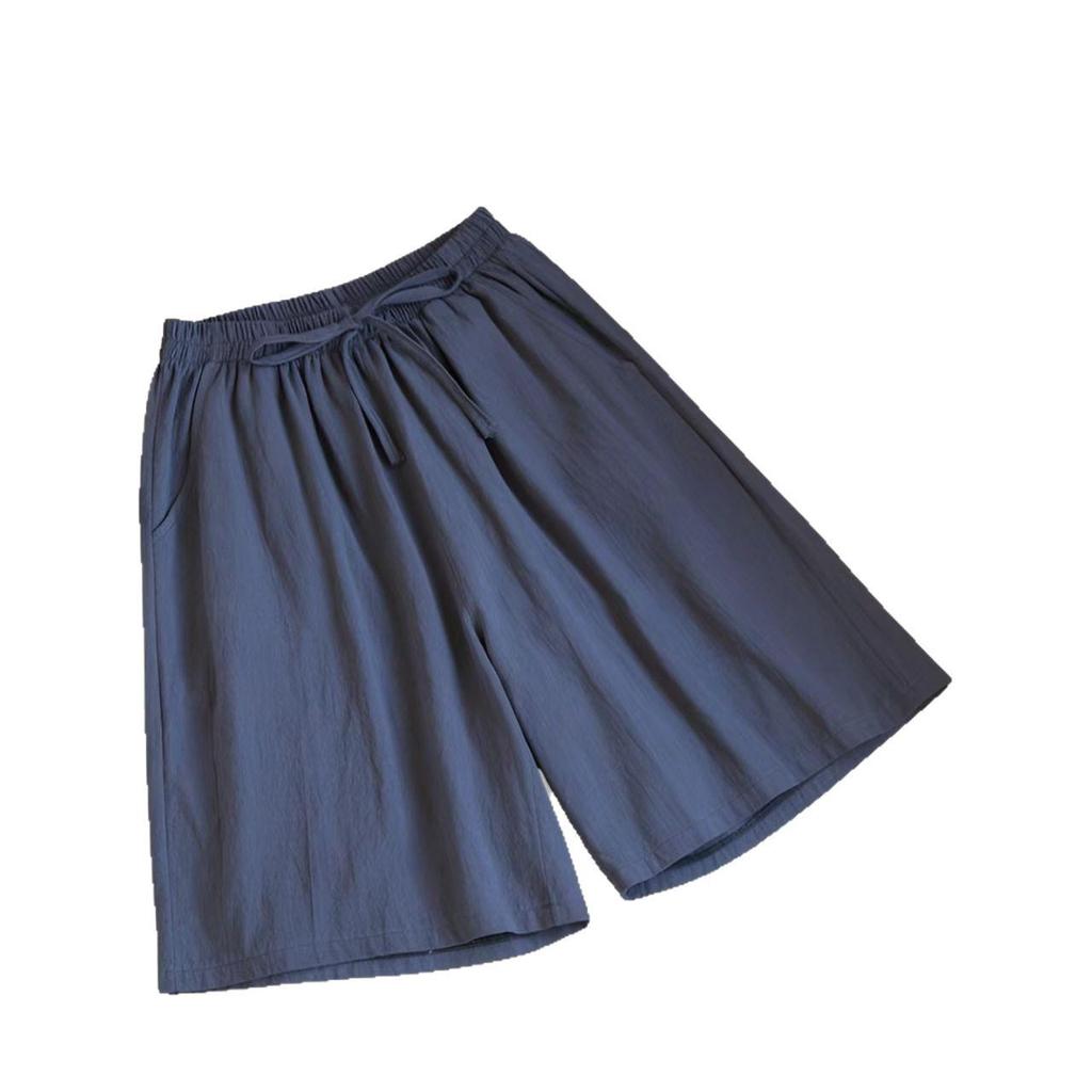 Plus Size Cotton Linen Women's Summer Comfortable Breathable Five-Point Shorts - Extended Widened Cool Casual Pants