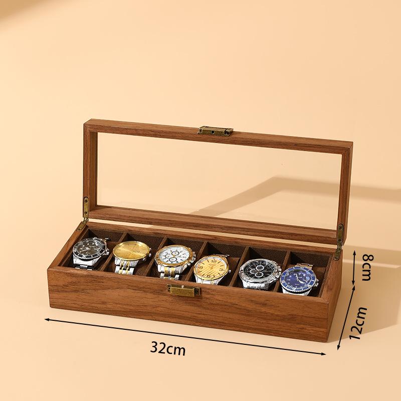 

Мягкая подушка-шкатулка для часов с текстурой орехового дерева - высококачественная кожаная витрина для мужской коллекции часов