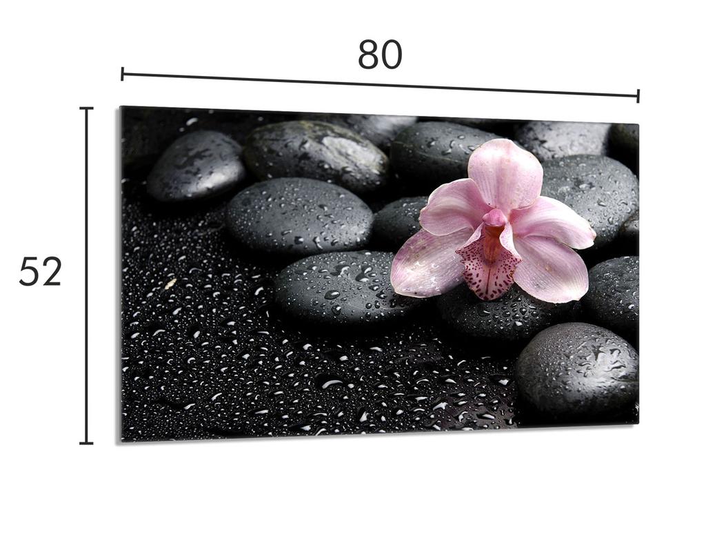 Szklana płyta ochronna na kuchenkę 80x52 Orchidea