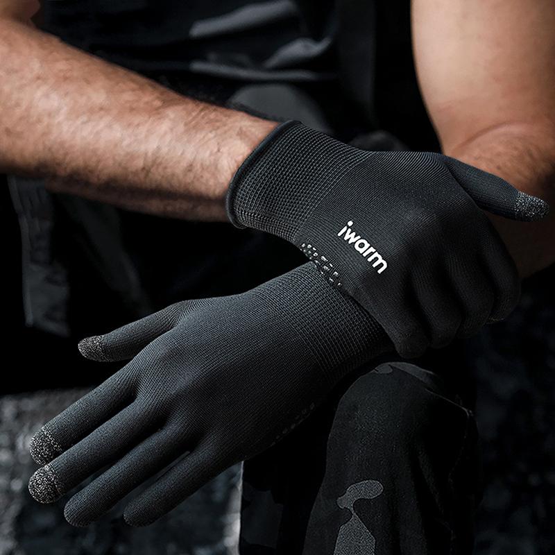 1 Paar Anti-Ultraviolett Outdoor-Sport Laufen Handschuh Warm Touchscreen Fitnessstudio Fitness Vollfingerhandschuh Unisex Gestrickte Handschuhe
