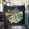 1PC Shenron  Print Flannel Blanket, High quality All Seasons, Home Decor, Warmth and Comfort, Perfect for Christmas Gifts
