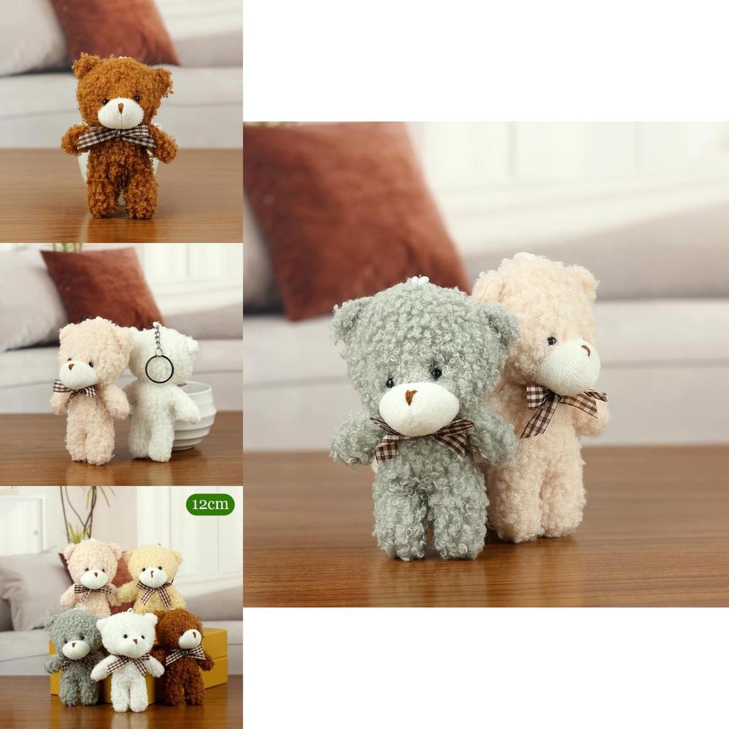 Uroczy Mini Pluszowy Miś Zabawka Pluszowa Wisząca Zawieszka Miękkie Wypchane Zwierzątko Breloczek Prezent