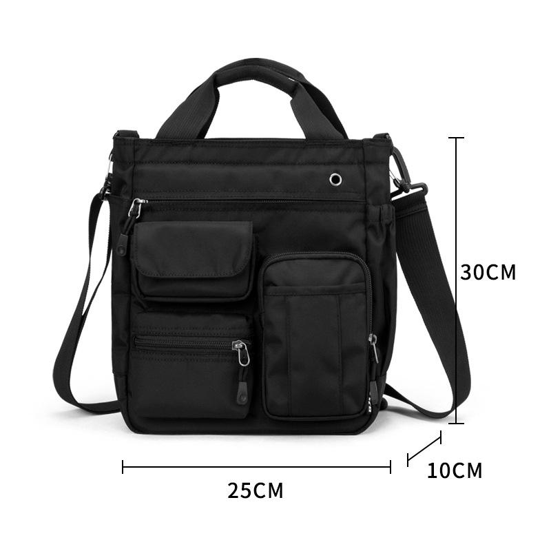 

Commuter Bag Men S Bag Crossbody Shoulder Bag Casual Men S Bag Multifunctional Large Handbag чорний