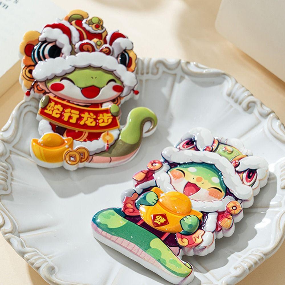 1/4pcs Resin Spring Festival Couplet Cute Fridge Magnets  Locker Cabinet