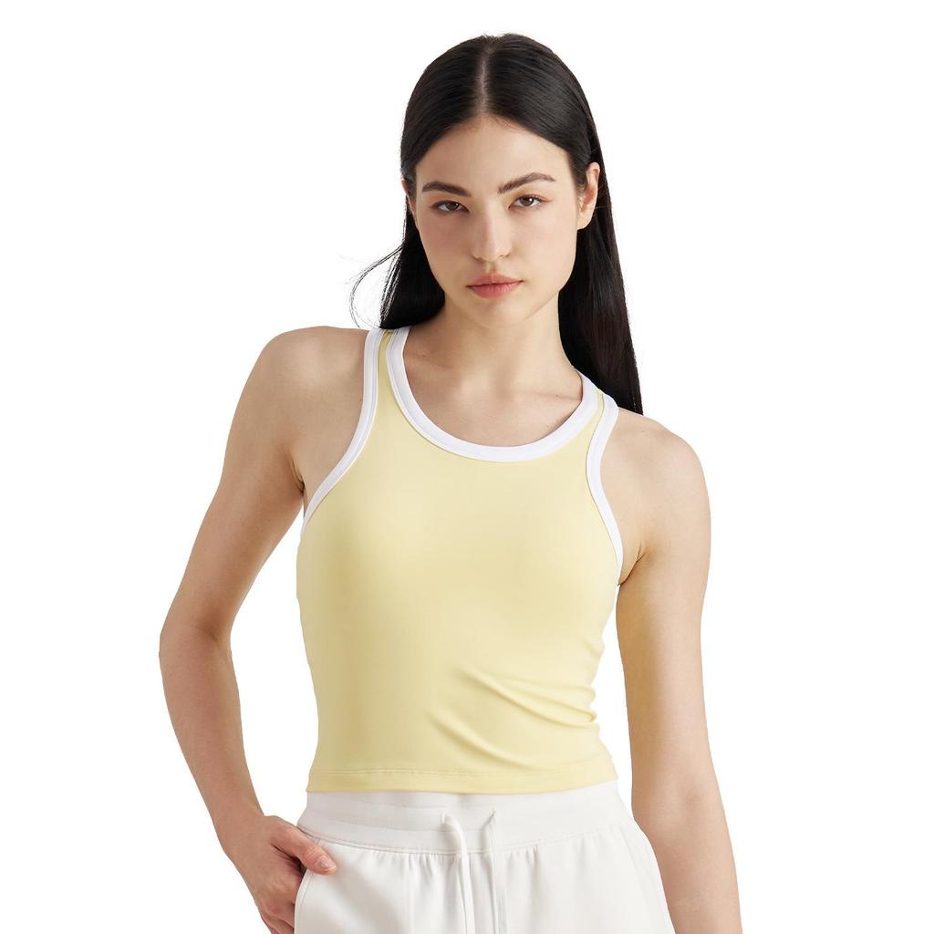 Biustonosz sportowy Nude Feeling Color Block Stitch - Damski oddychający biustonosz do jogi i pilatesu