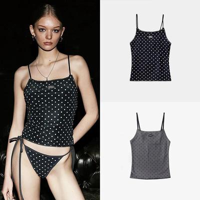 Korean Badblood BCAC Series American Polka Dot Slim-Fit Women's Sexy Camisole Tank Top