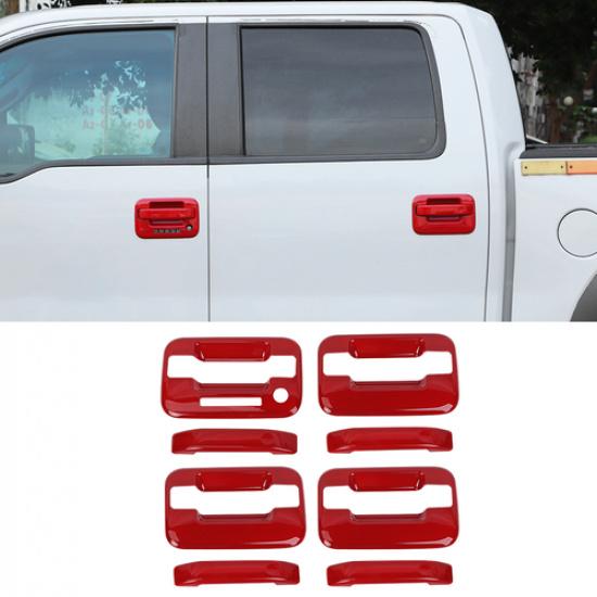 Car Door Handle Door Bowl Cover Trim Kit For 2004-2014 Ford F150 F-150 Crew Cab