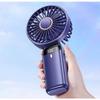 Portable Handheld Mini Fan Foldable Neck Hanging Fans 5 Speed USB Rechargeable Fan with Phone Stand and Display Screen 1500mAh