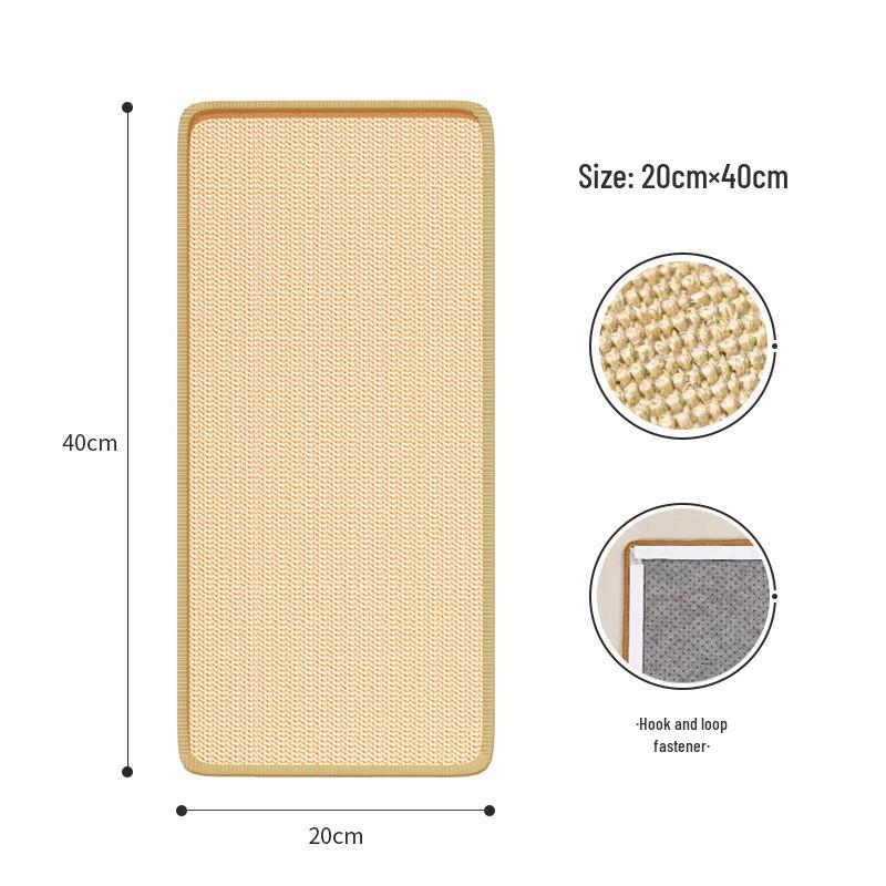 Wall-Mounted Sisal Cat Scratch Pad: Durable, Non-Shedding, Anti-Scratch, Sofa Protection