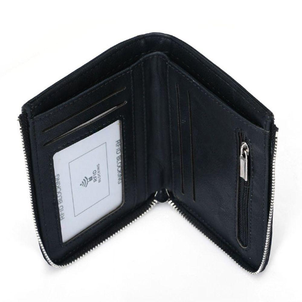 Ultra-thin PU Leather Business Card Case Casual Male Purses Money Clips Short Coin Purse Men Wallet