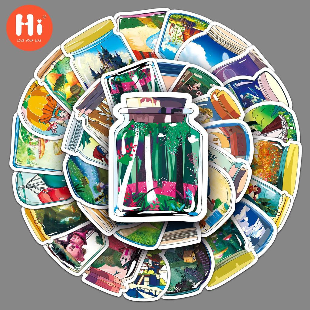 50 Bottles of World Graffiti Original Cartoon Stickers Decorated with Mobile Phone Case Luggage Stickers.