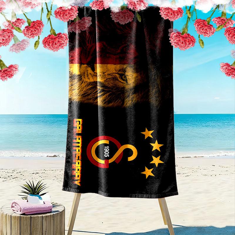 Galatasaray FC Print Beach Towel, Large Soft Quick Dry Towel for Beach Camping Swimming