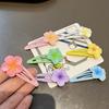4Pcs Girl Hairpins Flower Decor Base BB Clip Base Design Hair Clips Smooth Surface Versatile Hair Accessory