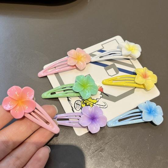4Pcs Girl Hairpins Flower Decor Base BB Clip Base Design Hair Clips Smooth Surface Versatile Hair Accessory