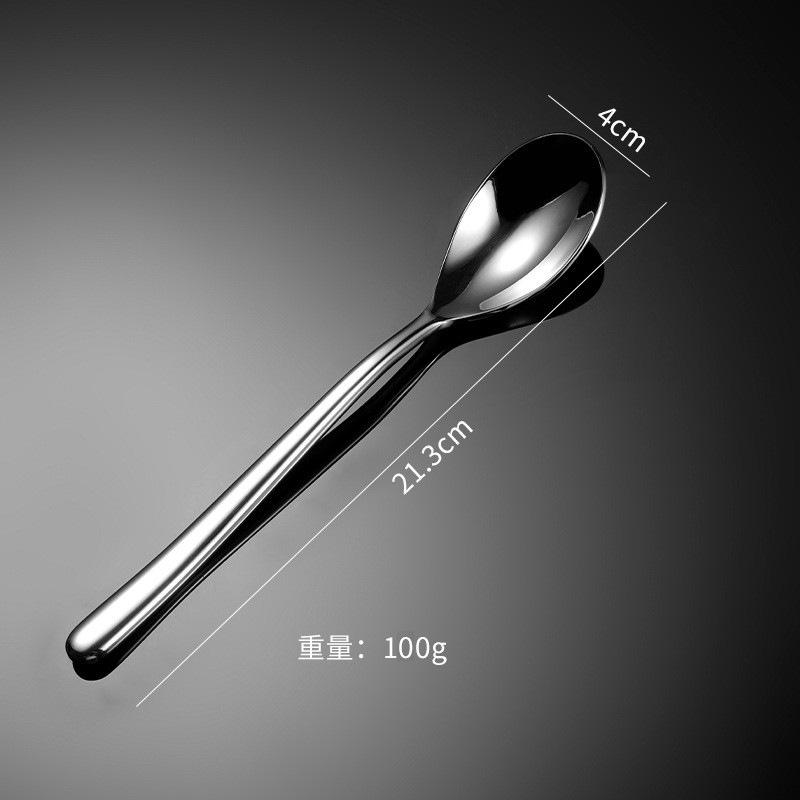 304 Stainless Steel Moonlight Knife, Fork and Spoon Tableware Set, Heavy Western Tableware Dessert Spoon Gift Set