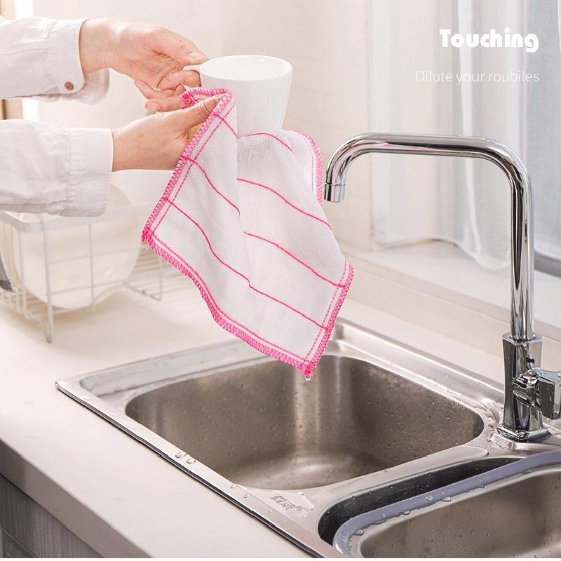 Kitchen Dishcloth Water Absorbing Oil Absorbing Dishwashing Cloth Restaurant Kitchen Dishwashing Cloth Household Cleaning Cloth