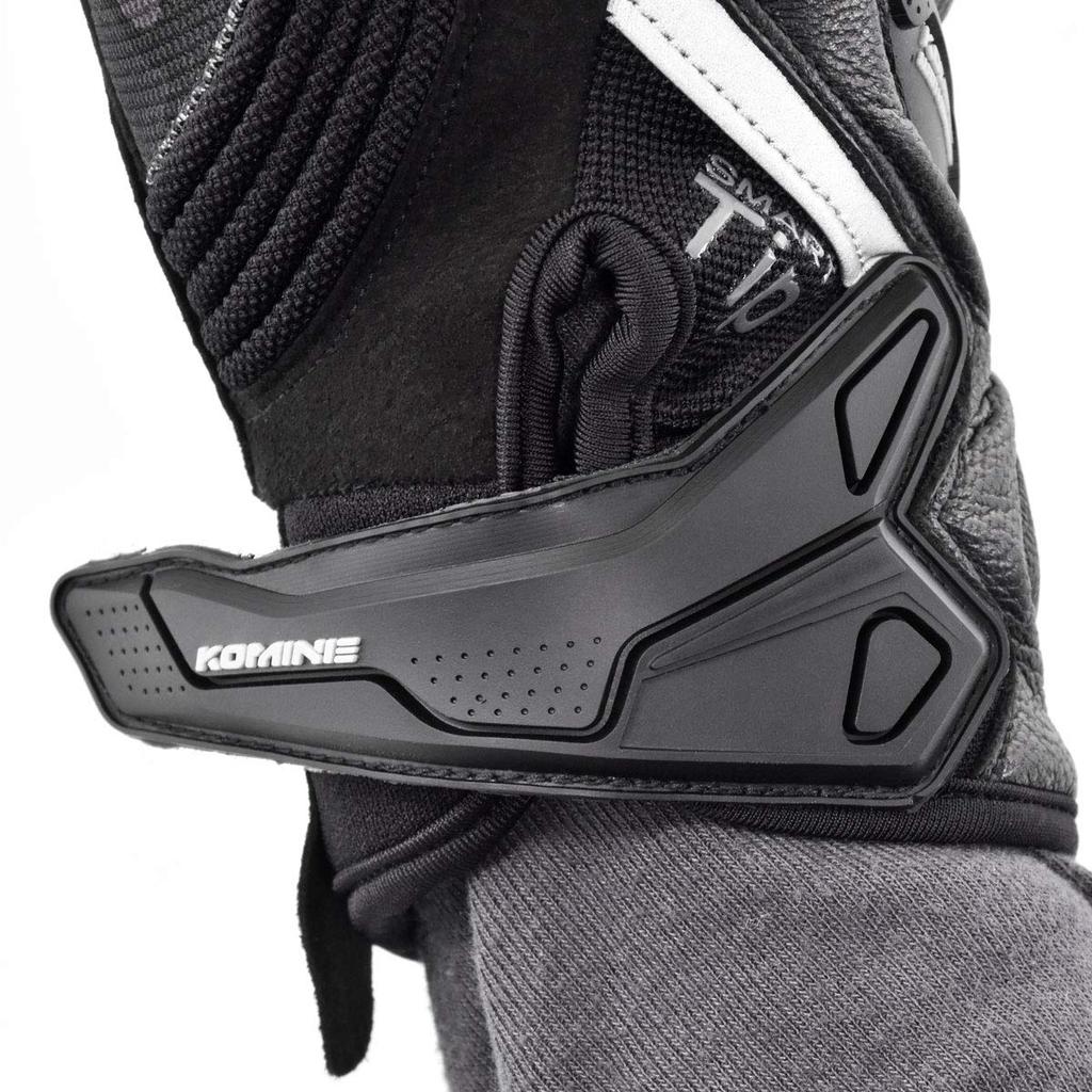 Komine Motorcycle Protective Leather Mesh Size Mesh Carbon Fiber Suitable for and Autumn Gloves, Black/Red, 2XL, GK-234 1232, Material, Protector,