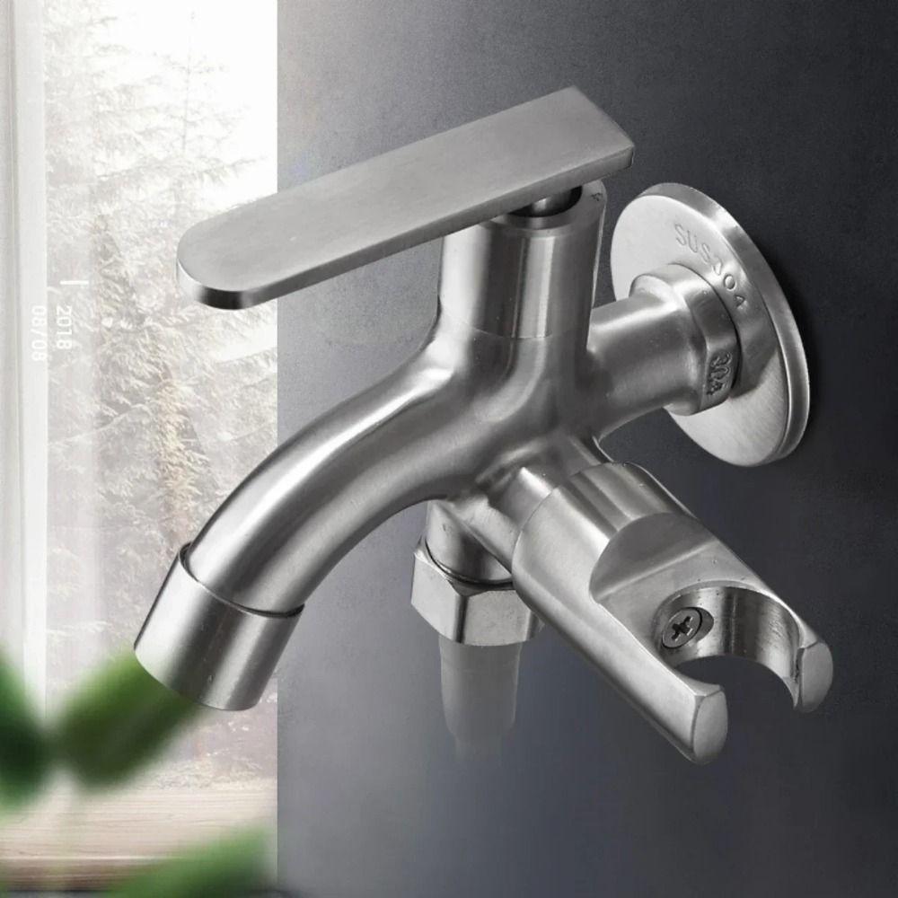 G1/2 Interface Bathroom Showerhead Set 1 In 2 Out Two Way One-Key Stop Handheld Shower Hand High Pressure Easy To Install
