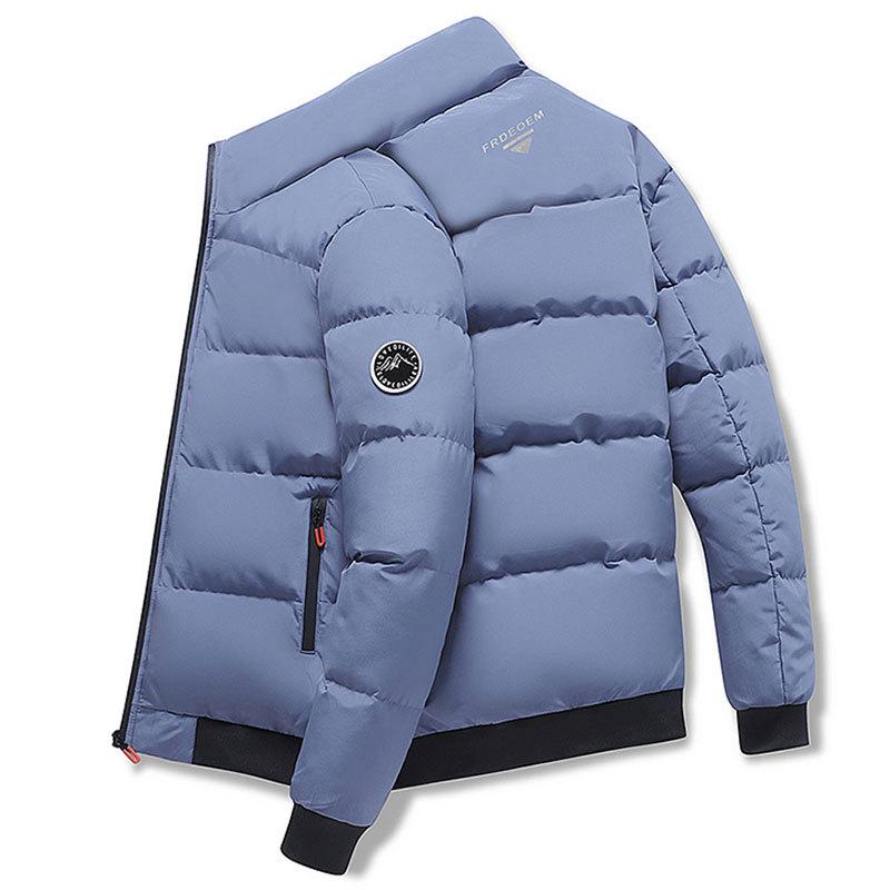 

Стеганая одежда мужская осенне-зимняя свободная утолщенная ветрозащитная теплая хлопковая одежда повседневная куртка из хлопка с отложным воротником 5XL синий