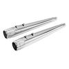 Motorcycle 4" Slip On Mufflers Dual Exhaust Pipes For Harley Touring Road King Road Glide Electra Glide 1995-2016 Black/Chrome