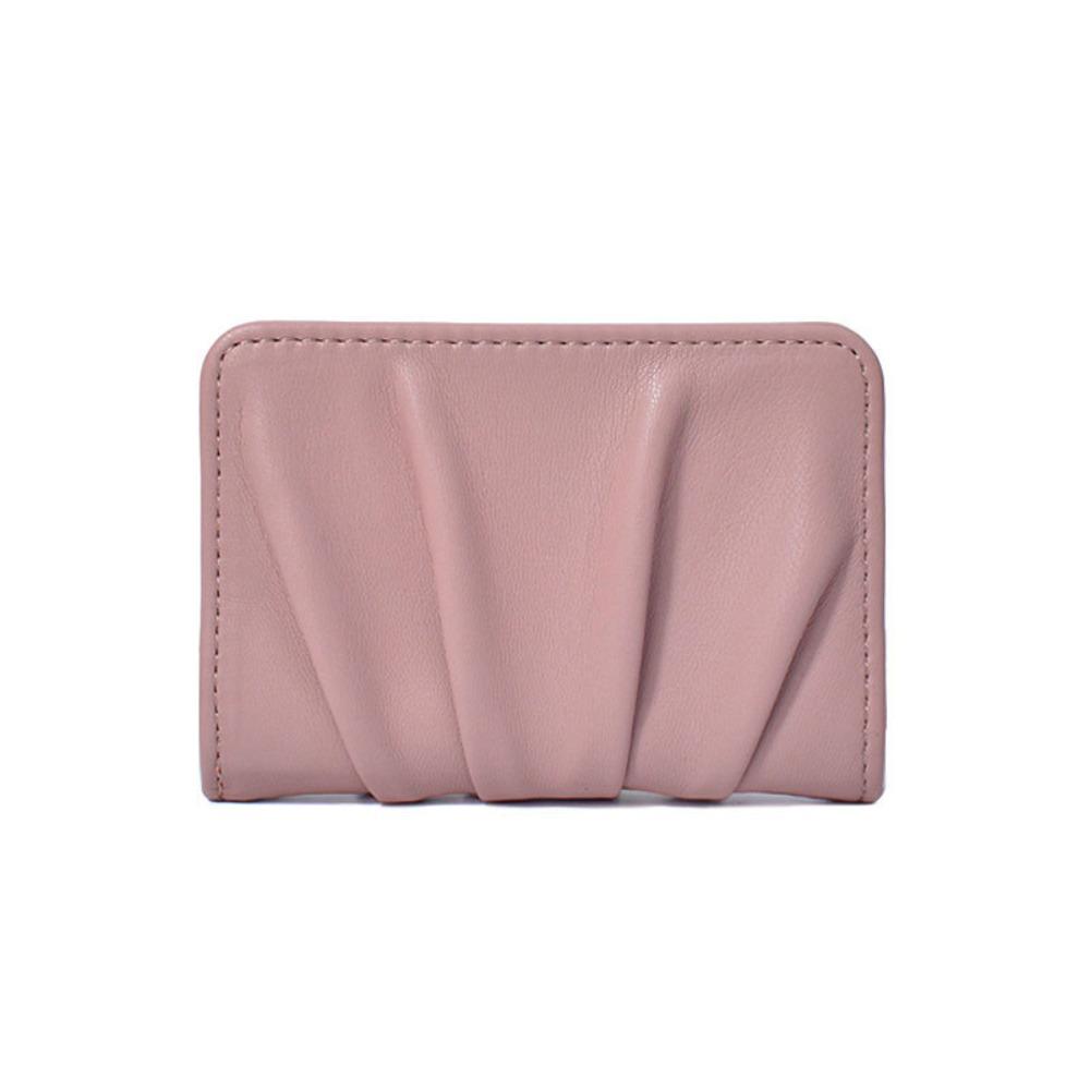 

Elegant Mini Coin Purse Korean Style Wrinkled Card Holder Convenient Foldable Wallet Shopping