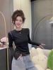 2025 Fall/Winter Women's Round Neck Velvet Long Sleeve T-shirt - Chic Inner & Outer Layer Base