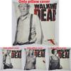 Premium Grey Linen Walking Dead Sofa Pillow Case For Fans Of Zombie Series 45x45cm