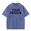 Unisex  Wash T-Shirt Vintage Custom Print Pattern Oversized Short Sleeve T-Shirt Rapper Streetwear Men's Casual T-Shirt