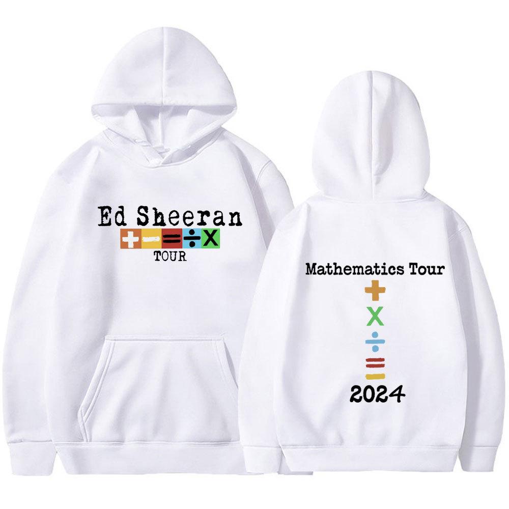 Ed Sheeran Concert Tour Mathematics Hoodies Men's and Women's Harajuku Pullover Street Wear Unisex Plushed Sweater