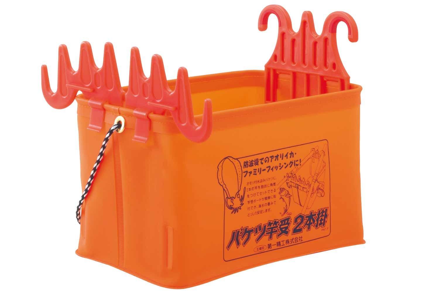 

Daiichi Seiko Fishing Rod Red Bucket, 2-Pole Holder, 12L,