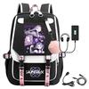 K-pop Demon Hunter Girl Group Backpack with Pompom - School and Campus Edition