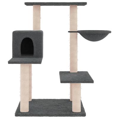 Cat Tree with Sisal Scratching Posts Dark Grey 82.5 Cm