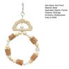 Wooden Parrot Swing Hanging Bird Perch Bird Chew Toy Birdcage Pet Accessory for Cockatiels Lovebirds Budgerigars