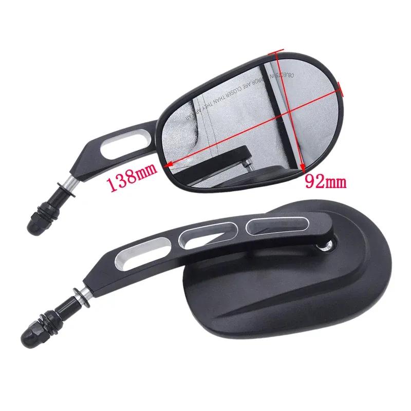 1 Pair Motorcycle Rearview Mirrors Side Mirror 8mm Threaded Universal for Harley Davidson Road King Touring XL 883 Sportster