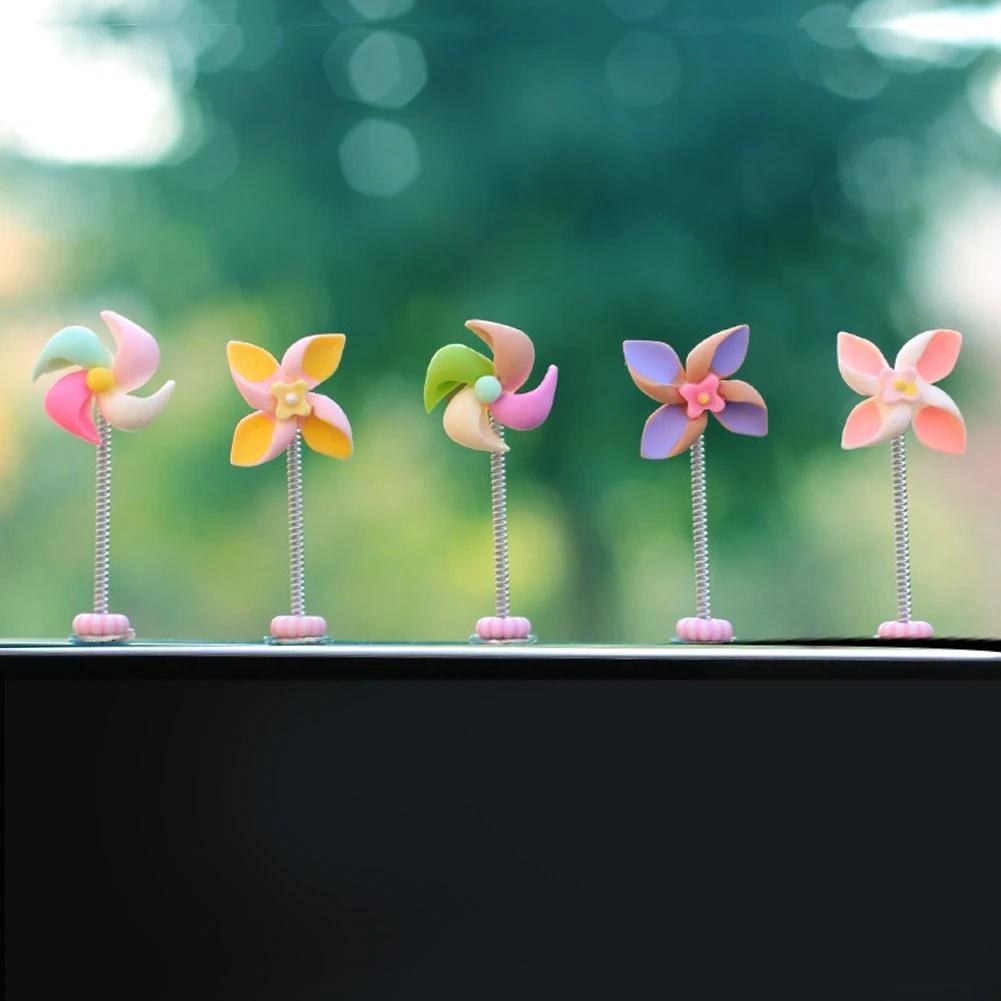 

6Pcs Car Center Console Navigator Screen Interior Decoration Navigation Decoration Windmill for Computer Display Car Funny Deco