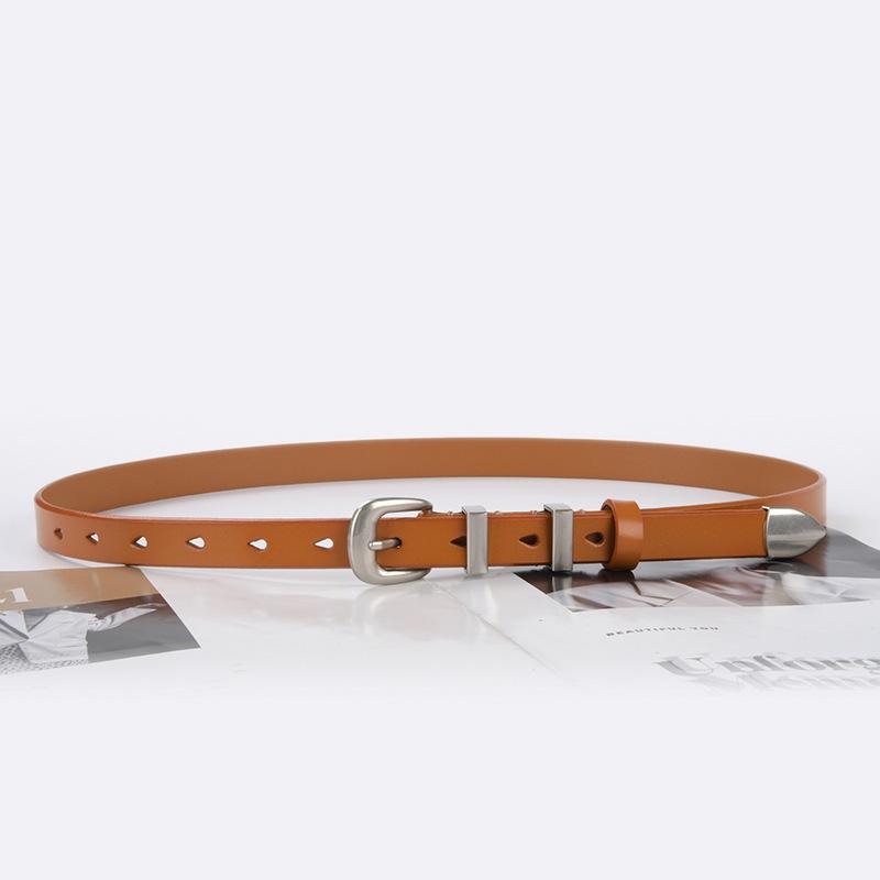Cowhide Jurgent Leather Women's Belt Classic Retro Casual Pants Jeans Fashionable High-end Women's Belt Bf Style