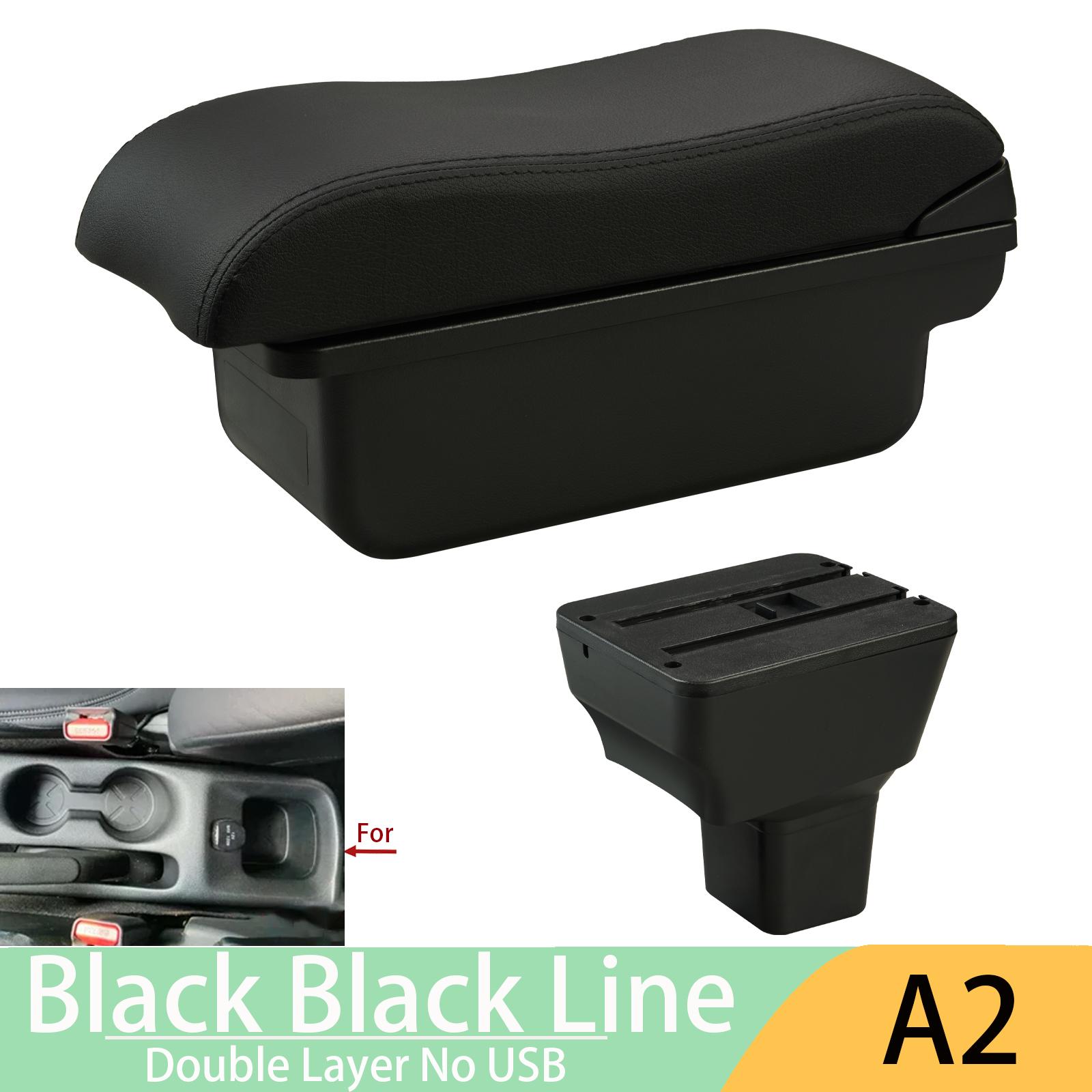 Car Armrest box For Nissan Kicks Armrest box For Nissan Kicks Storage Box Interior Dedicated Retrofit Car Accessories 2016-2024 A2 Black Line No USB