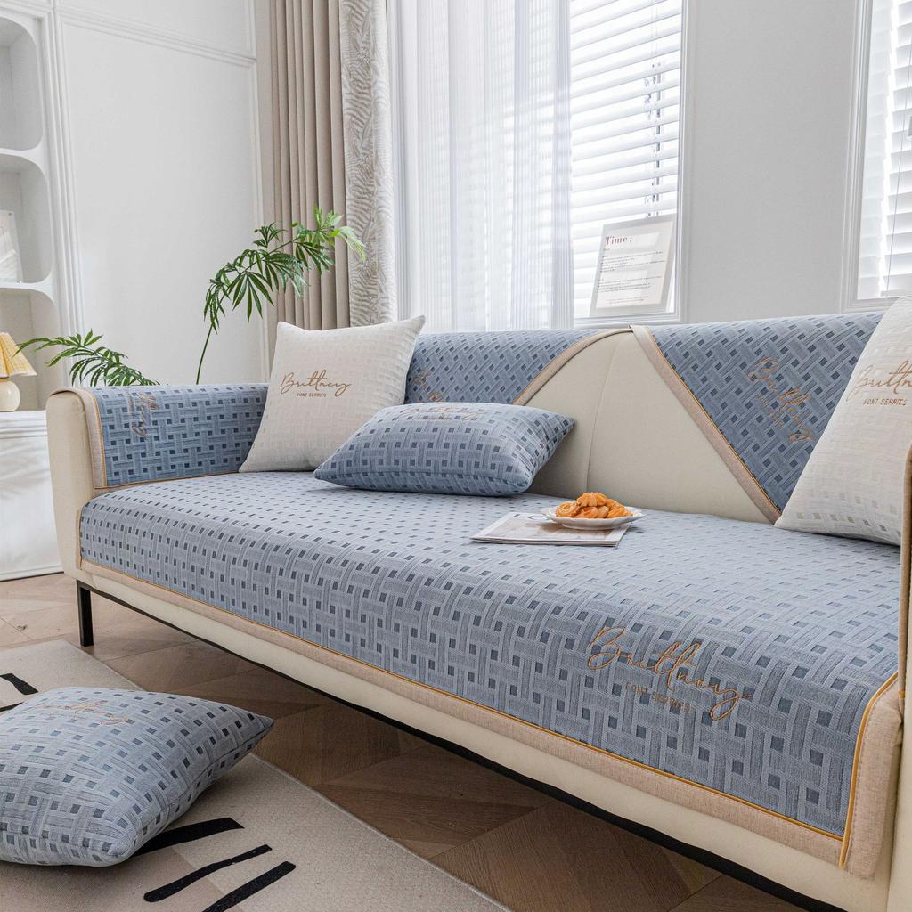 Chenille Sofa Cushion Four Seasons Universal Simple Modern Non-Slip Cushion Leather Sofa Cover Armrest Cover Towel