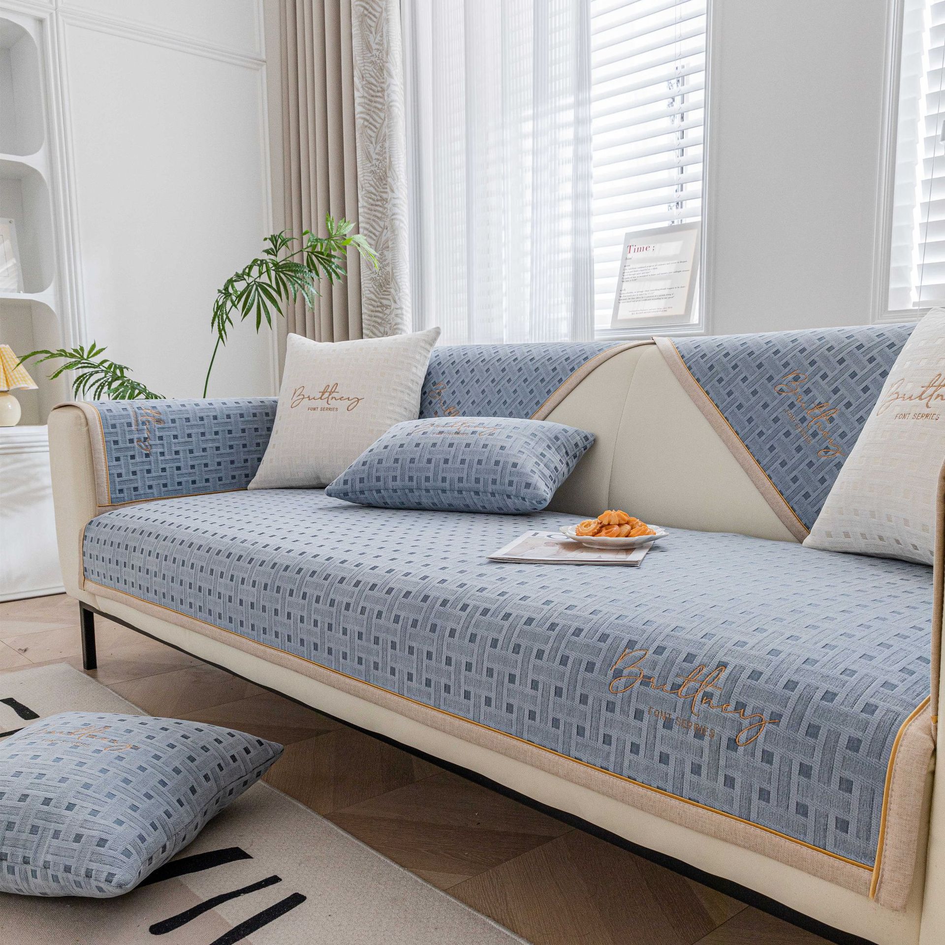 

Подушка для дивана из шенилла Four Seasons Universal Simple Modern Нескользящая подушка Кожаный чехол для дивана Чехол для подлокотника Полотенце 70*70cm