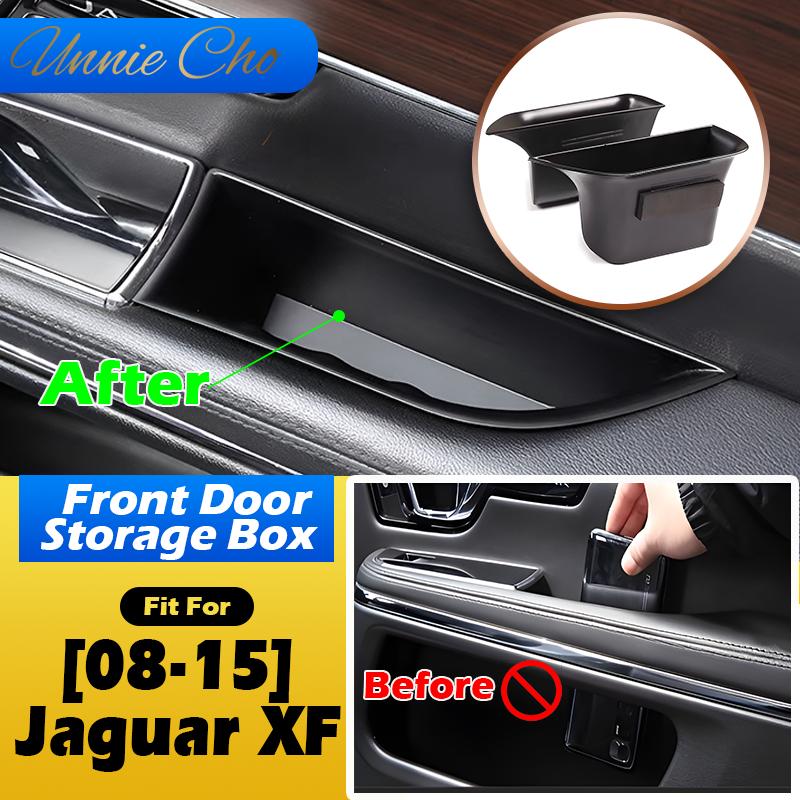 Storage Box for Jaguar XF X250 2008-2015 Front Door Side Ert Organizer Box Cars Accessories Interior Phone Card Placement