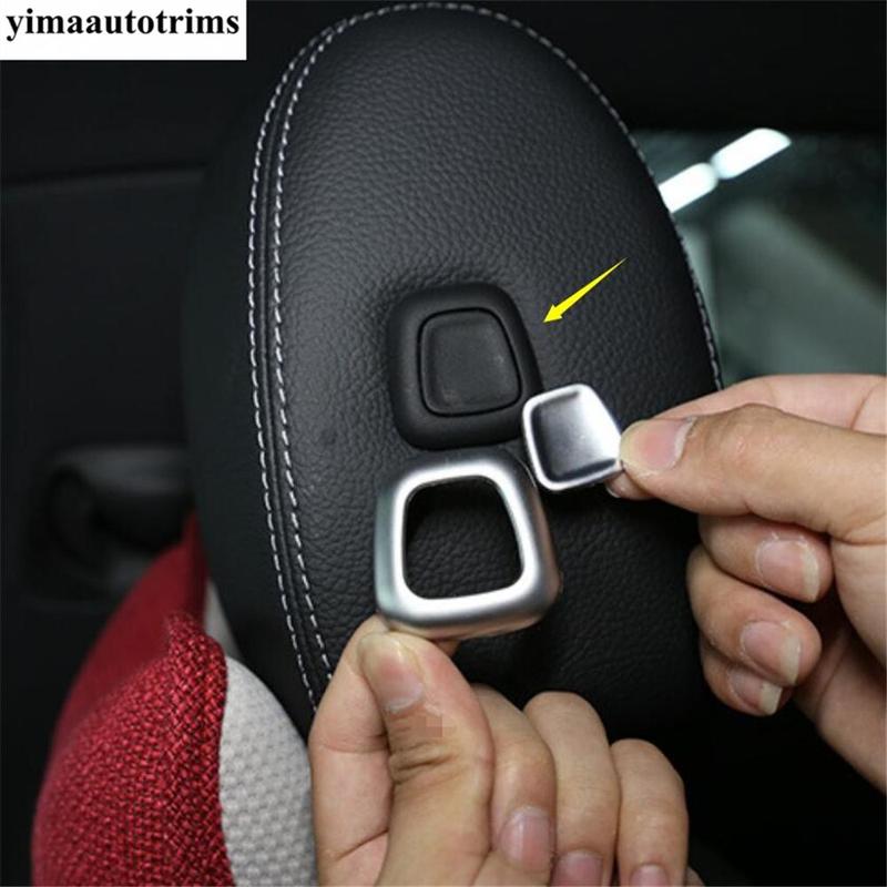 Seat Head Pillow Adjust Button Cover Trim For Mercedes-Benz A Class W177 A200 A220  - 2024 Carbon Fiber / Matte Accessories