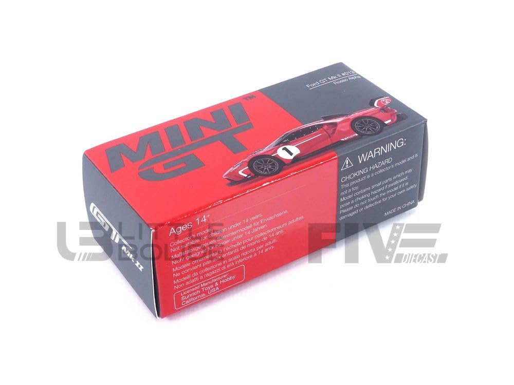 MINI GT Scale Ford GT Mk II Rosso Alpha Drive Finished Model 1/64 #013 Left-Hand