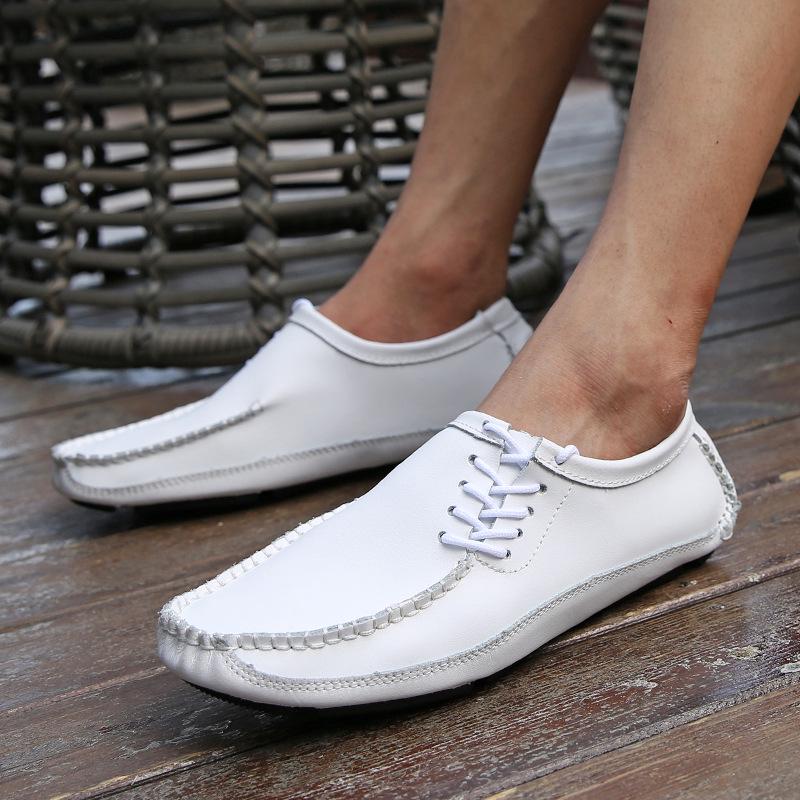 Fashion Genuine Leather Men Casual Shoes Fashion Loafers 2024 Newly High Quality Handmade Boat Shape Driving Shoes Man Zapatos De Hombre