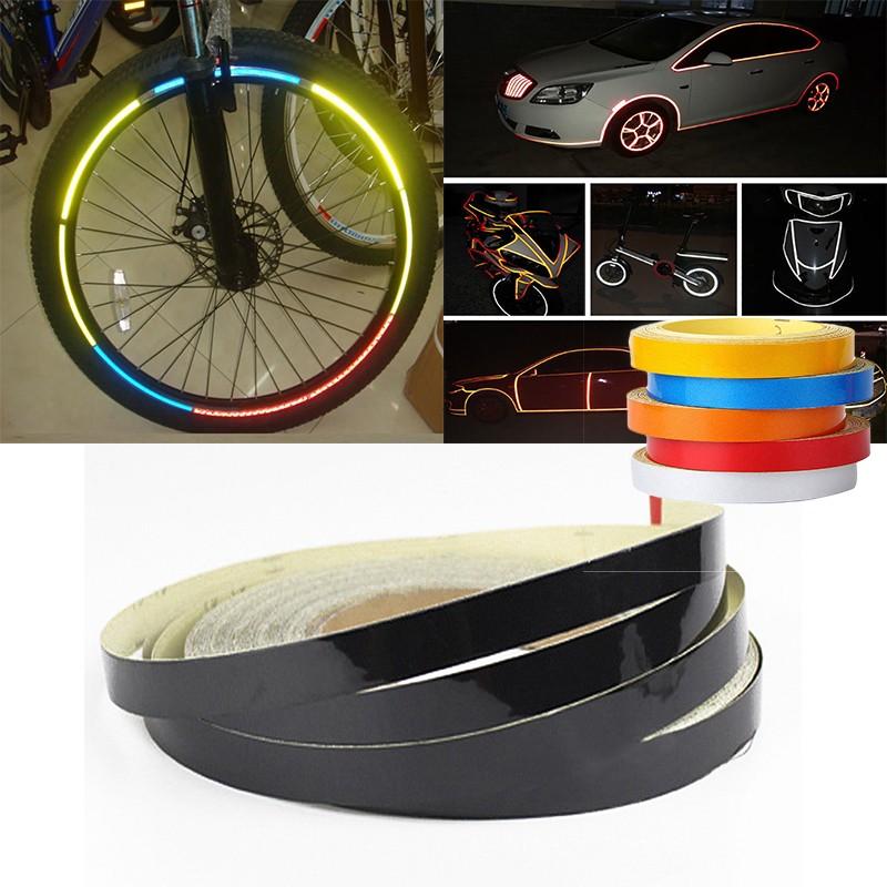 Reflective Car Motorcycle Bike Body Rim Stripe Tape Sticker Roll DIY Decal New